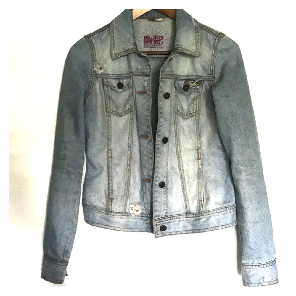 Hollister Blue Light Wash Denim Jean Jacket
